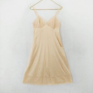 Vintage JCPenney Cream Beige Lace Victorian Shoulder Straps Negligee P3020